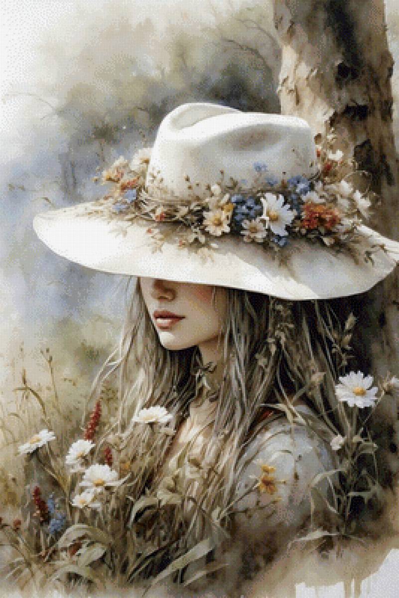 ДЕВУШКА В ШЛЯПЕ - предпросмотр