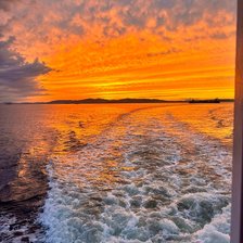 Схема вышивки «Закат на морской прогулке 1»