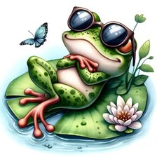 Схема вышивки «лягушка»