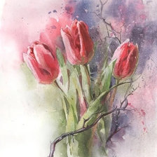 Схема вышивки «Тюльпаны»