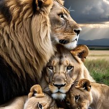 Схема вышивки «Львы»