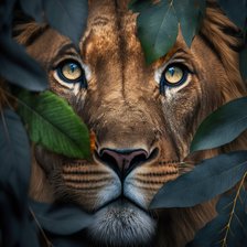 Схема вышивки «Лев»