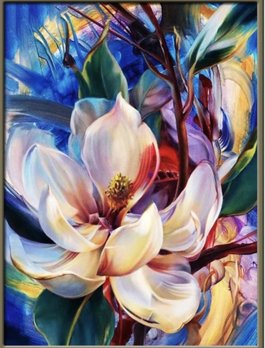 Цветы - фантазия, яркая - оригинал