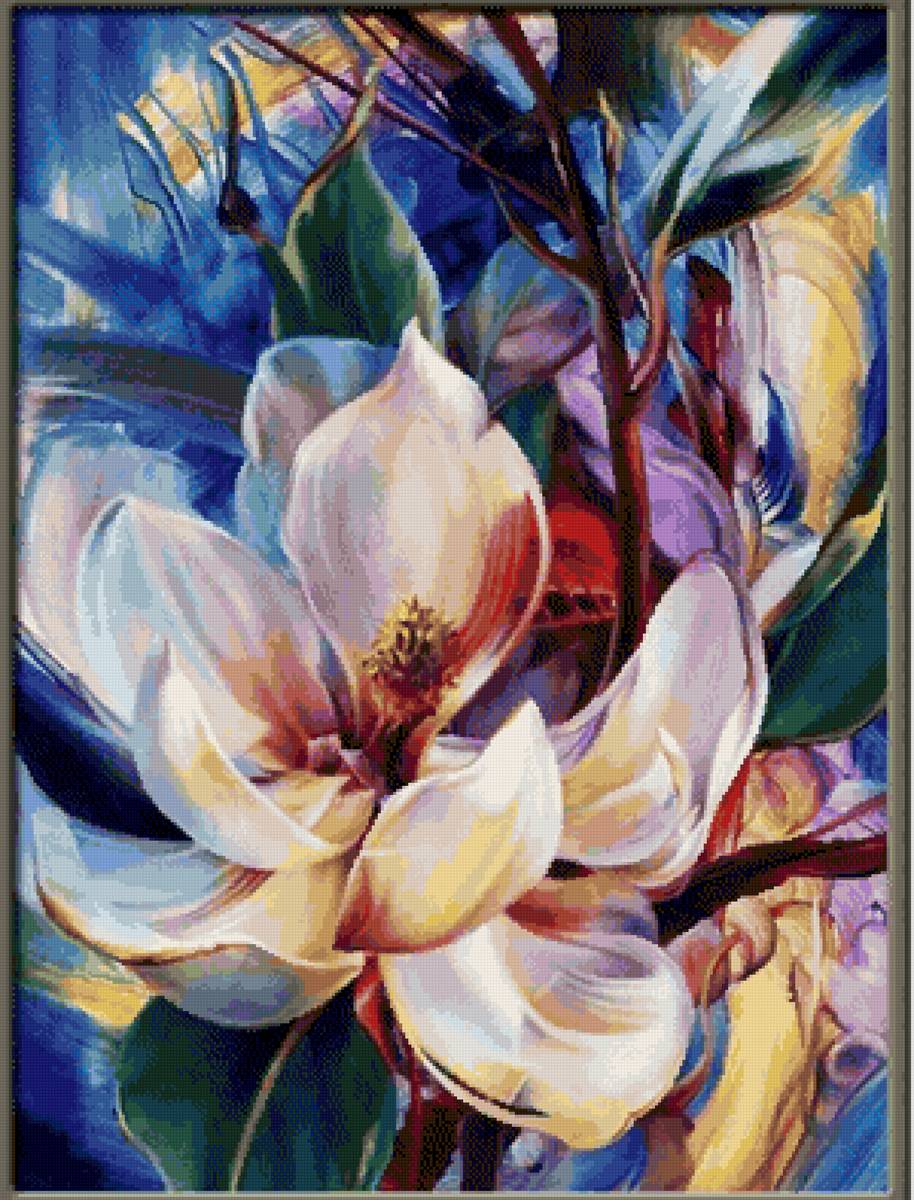 Цветы - яркая, фантазия - предпросмотр