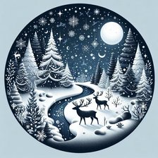 Схема вышивки «ночная зимушка»