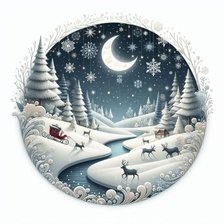 Схема вышивки «зима-зимушка»