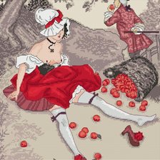 Схема вышивки «Accidente con manzanas»