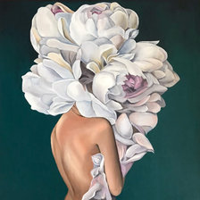 девушка цветок