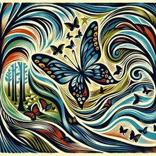 Схема вышивки «бабочка»