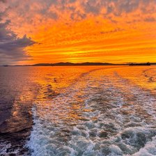 Схема вышивки «Закат на морской прогулке»