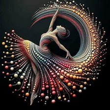 Схема вышивки «Мозаичная леди»