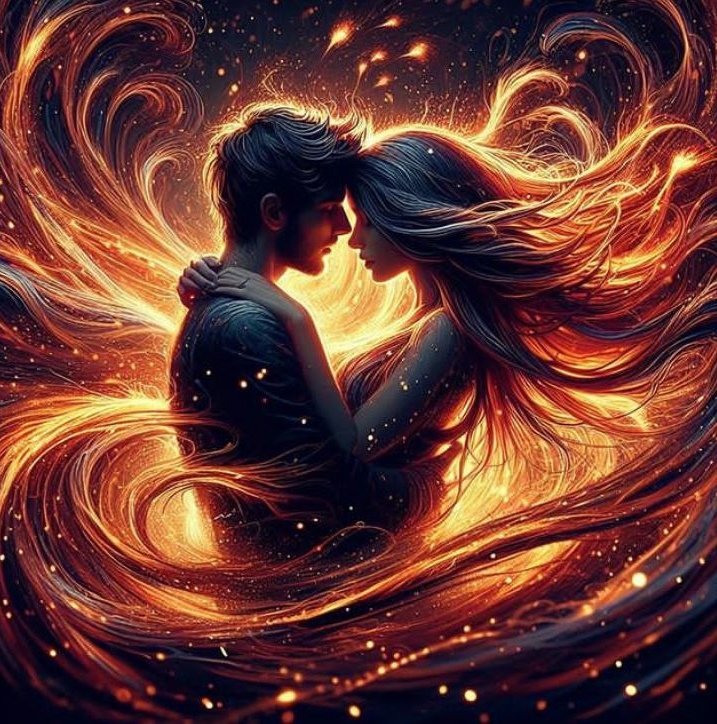 Огненные любовники - пара, любовь, любовники, огонь - оригинал