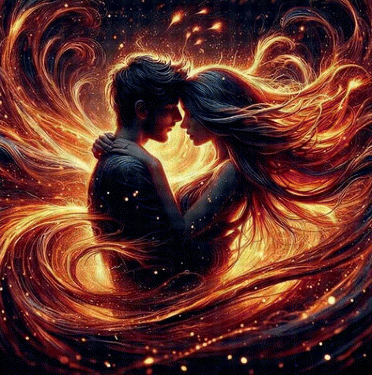 Огненные любовники - огонь, любовники, любовь, пара - предпросмотр