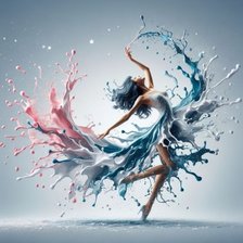 Схема вышивки «Акварельная девушка»