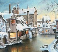 Схема вышивки «зимний город2»