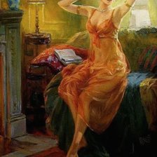 Схема вышивки «Девушка»