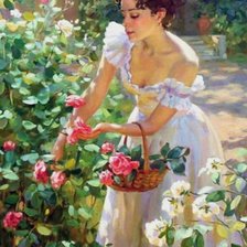 Схема вышивки «Юная цветочница»