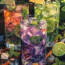 Схема вышивки «Холодные лимонады»