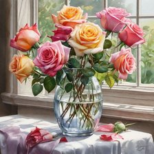 Схема вышивки «Розы»