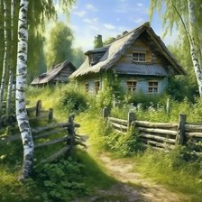 Схема вышивки «Лето в деревне»