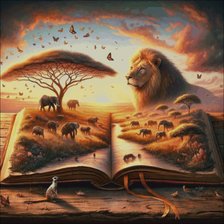 Схема вышивки «книга саванны»