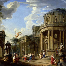 Схема вышивки «Старинный город»