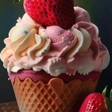 Схема вышивки «клубника в сливках 2»