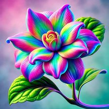 Схема вышивки «Яркий цветок»