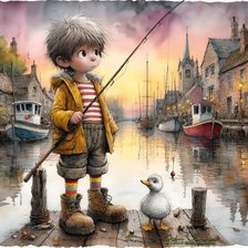 Схема вышивки «На рыбалку»