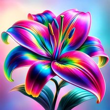 Схема вышивки «Яркая лилия»