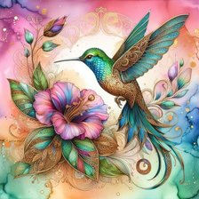 Схема вышивки «Птичка»