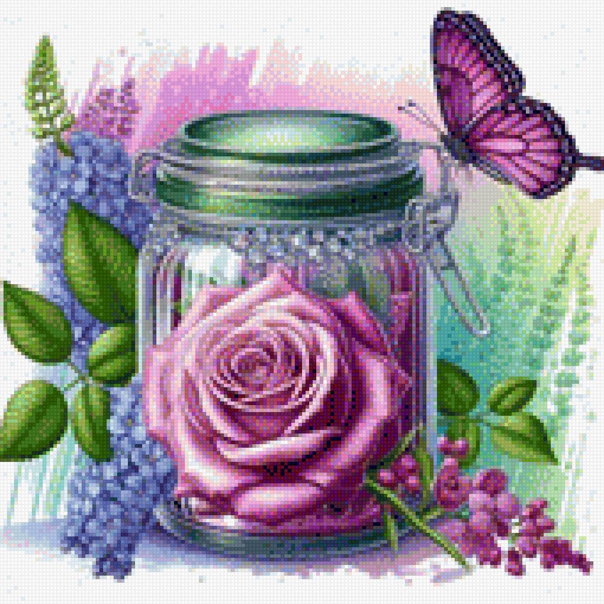 Роза в банке - предпросмотр