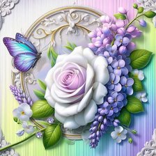 Роза и бабочка