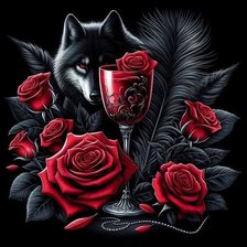 Схема вышивки «Волк»