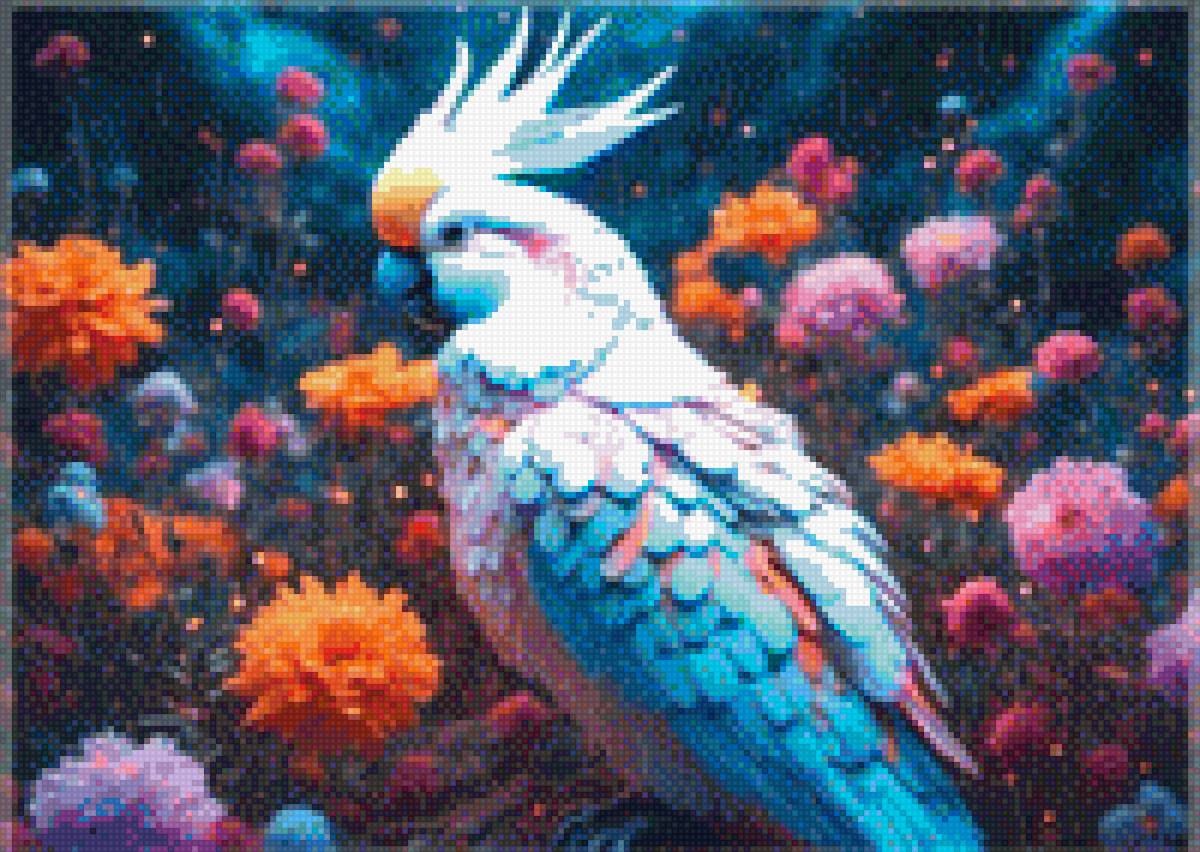 Радужный попугай - радуга, попугай - предпросмотр