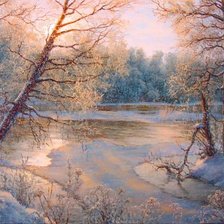 Схема вышивки «Анастасов. Иней на Клязьме.»