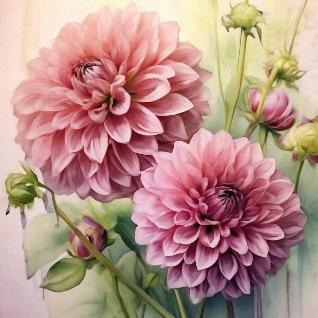 Георгины - оригинал