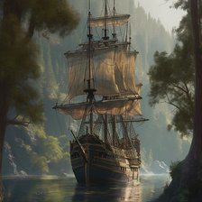 Схема вышивки «Корабль»