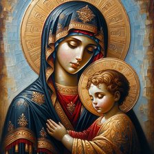 Схема вышивки «Virgen del Perpetuo Socorro»