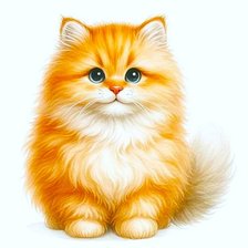 Схема вышивки «рыжий кот»