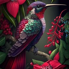 Схема вышивки «Колибри»