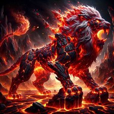 Схема вышивки «Лавовый лев»