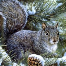 Схема вышивки «Белочка»