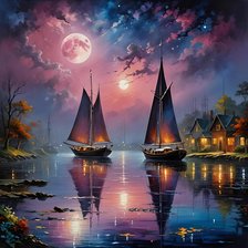 Схема вышивки «Кораблики»