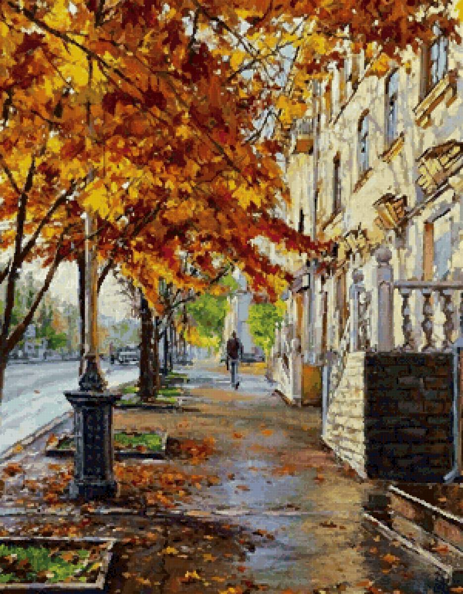 Осеннее утро - утро, город, солнечно - предпросмотр