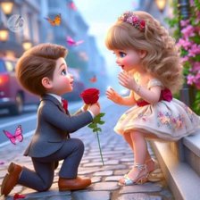 Схема вышивки «Признание в любви»