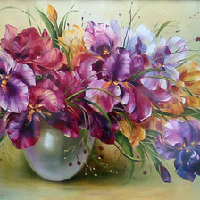 Схема вышивки «ирисы»