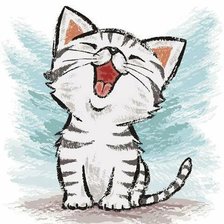 Схема вышивки «Котик»