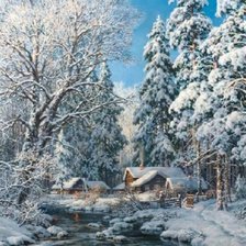 Схема вышивки «сторожка лесника»