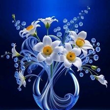 Схема вышивки «Стеклянный букет»